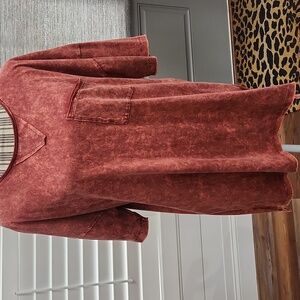 Zenana Acid Washed Oversized Shirt